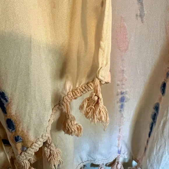 NWT BCBGeneration Blush Tie Dye Tassels Kimono - Picture 7 of 16